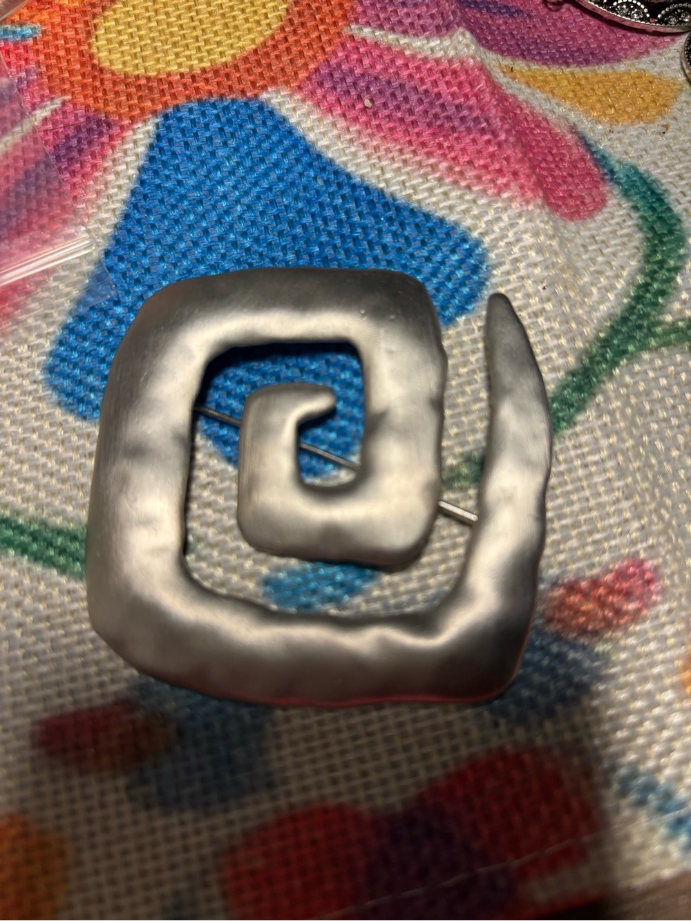 Matte Silver Spiral Brooch - Timeless Modern Accent